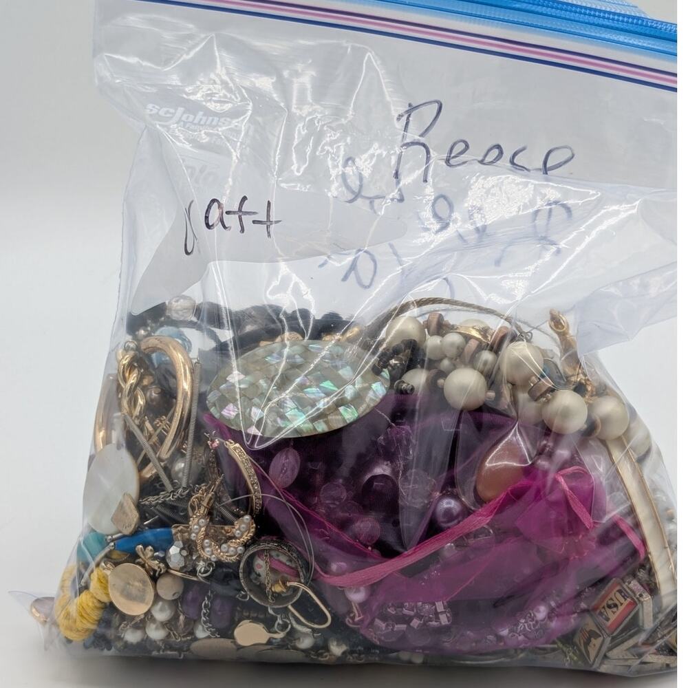 ‘Reese’ Repurpose/Craft/Possible Wearable Over 4 Pounds Mystery Jewelry Bag